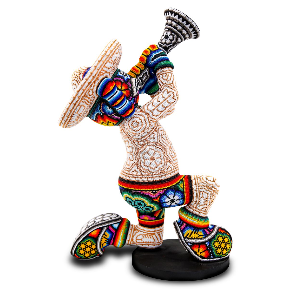 CHROMA aka Rick Wolfryd- Original Mixed Media Sculpture "The Horn Player"