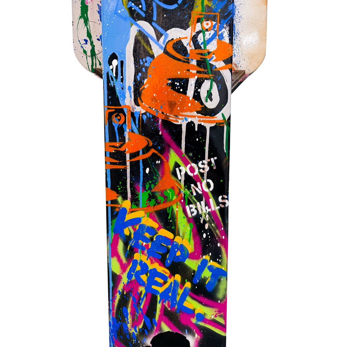 Mr. Brainwash- Stencil and Mixed Media on Fiberglass Sculpture with Metal base "Payphone, 2026"