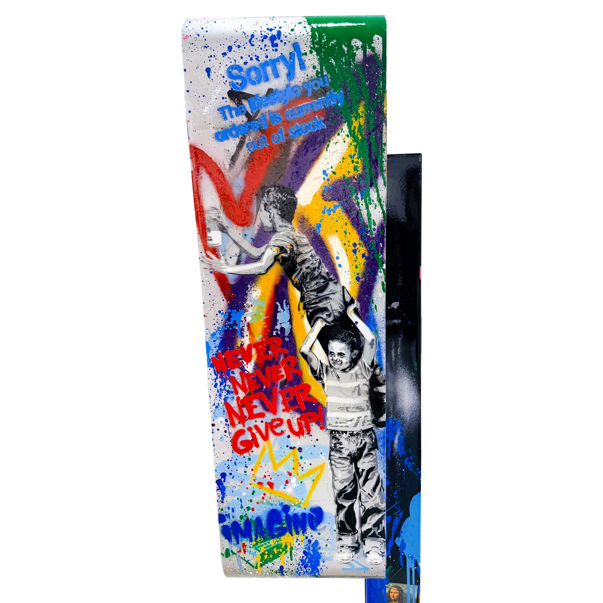 Mr. Brainwash- Stencil and Mixed Media on Fiberglass Sculpture with Metal base "Payphone, 2026"