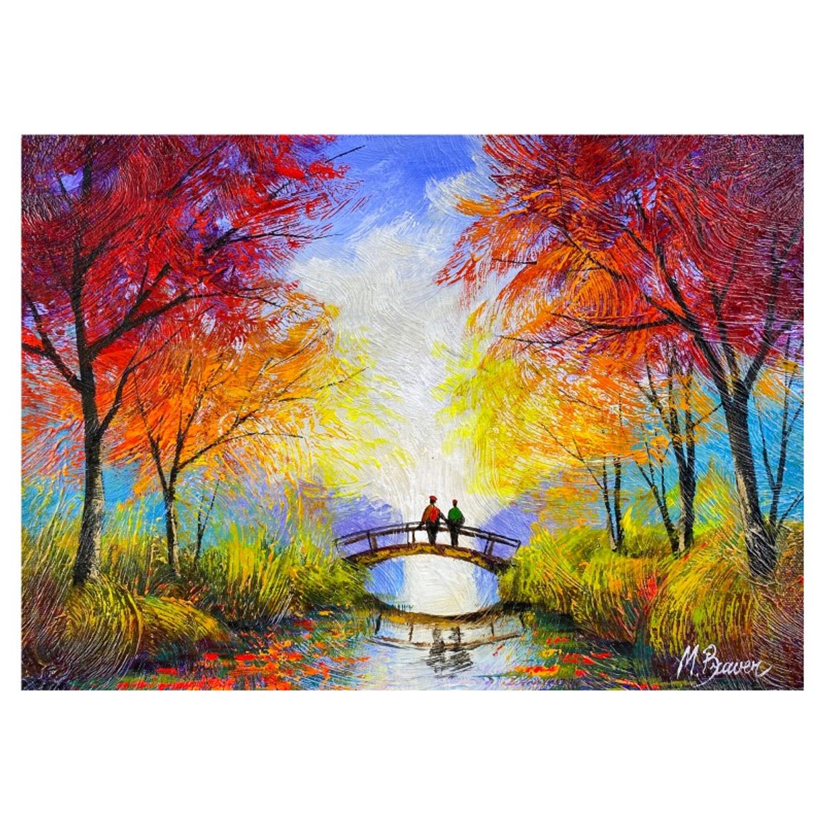 Mark Braver, Original Acrylic Painting on Canvas, Hand Signed with Letter of Authenticity.