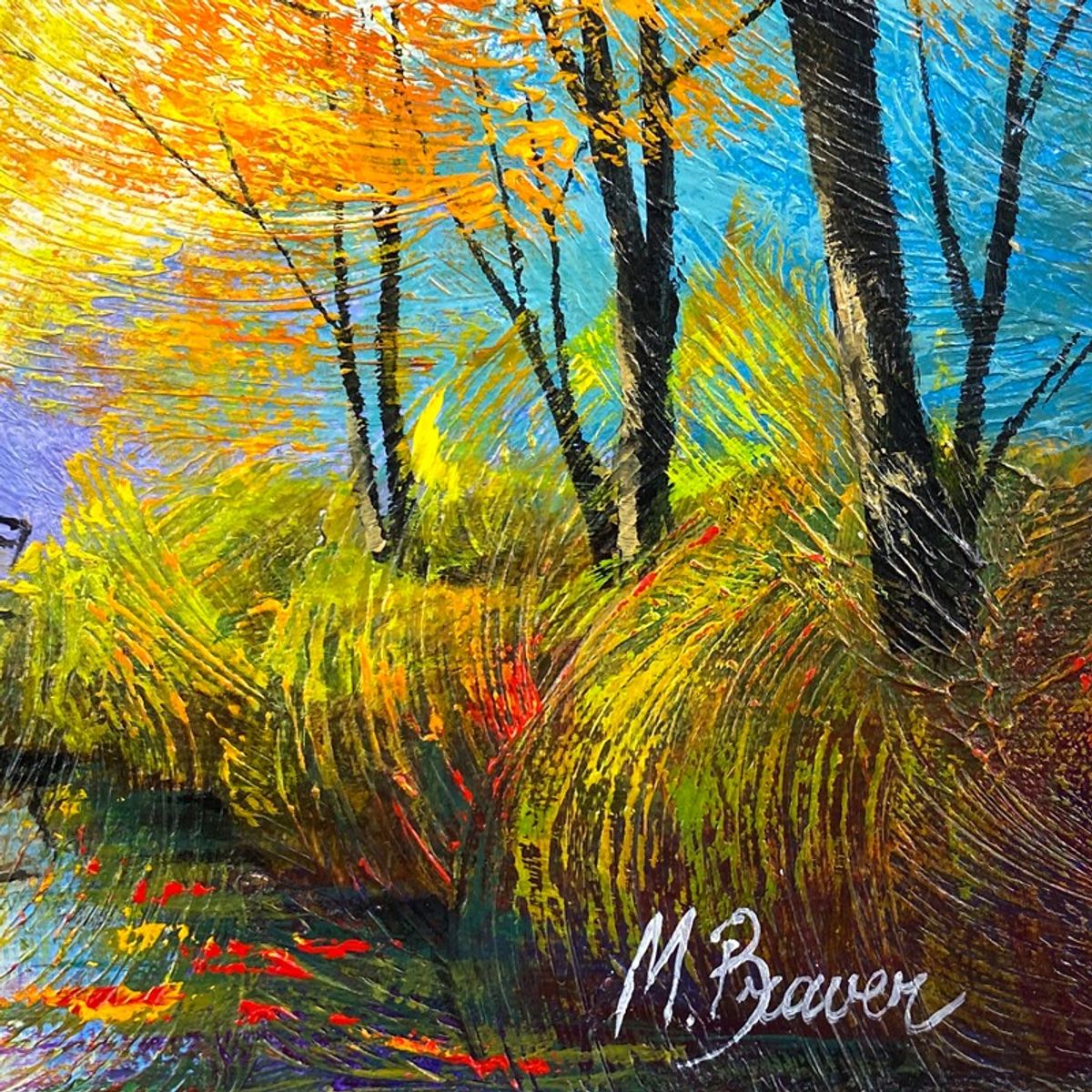 Mark Braver, Original Acrylic Painting on Canvas, Hand Signed with Letter of Authenticity.