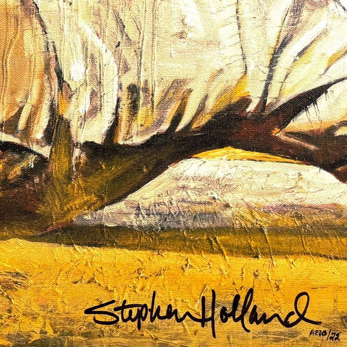Stephen Holland, "Derek Jeter Making the Tag" Hand Enhanced Limited Edition on Canvas, AP Numbered 10/22 and Hand Signed by the Artist and Derek Jeter with Certificate of Authenticity.