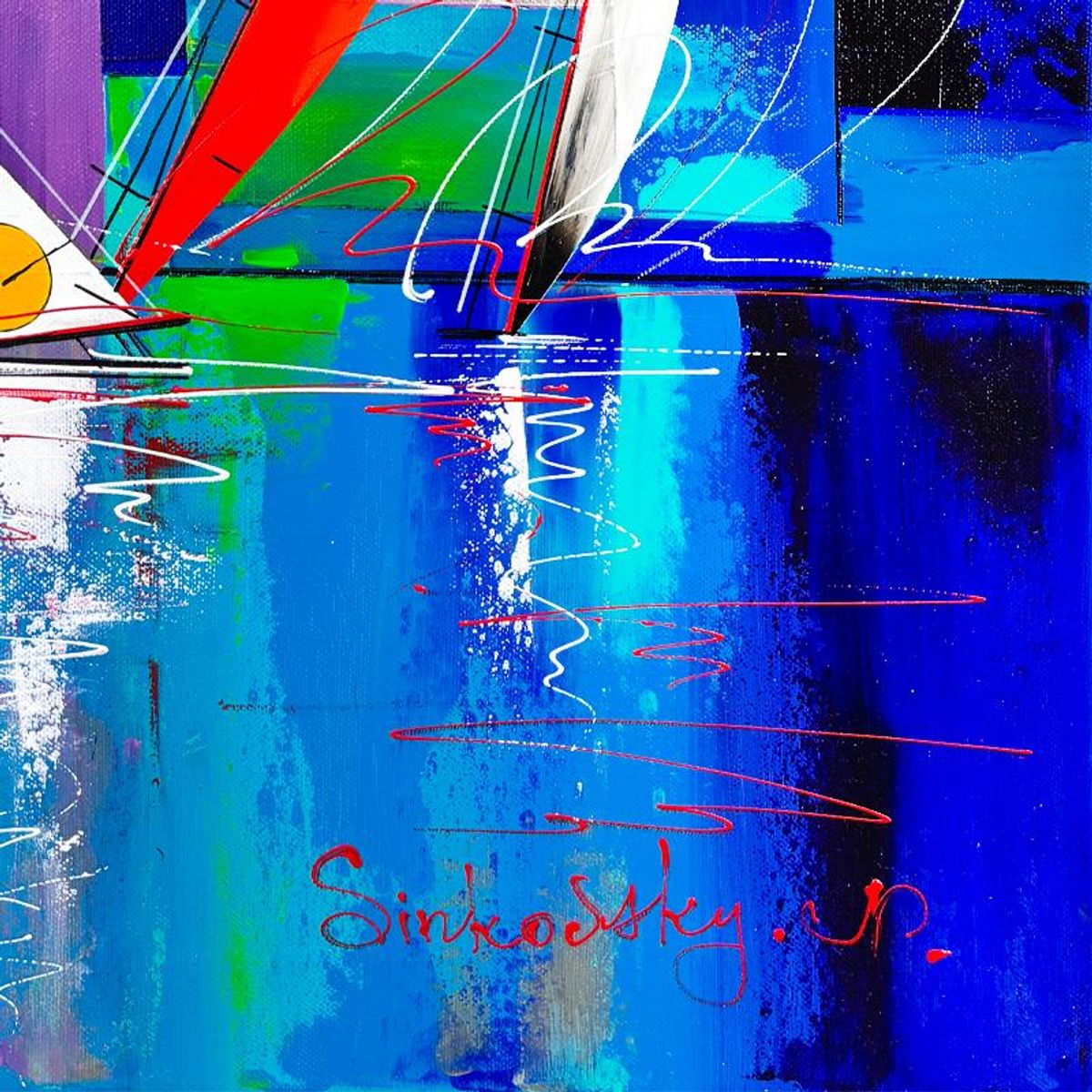 Natalia Sinkovsky, Original Acrylic Painting on Canvas, Hand Signed with Letter of Authenticity.