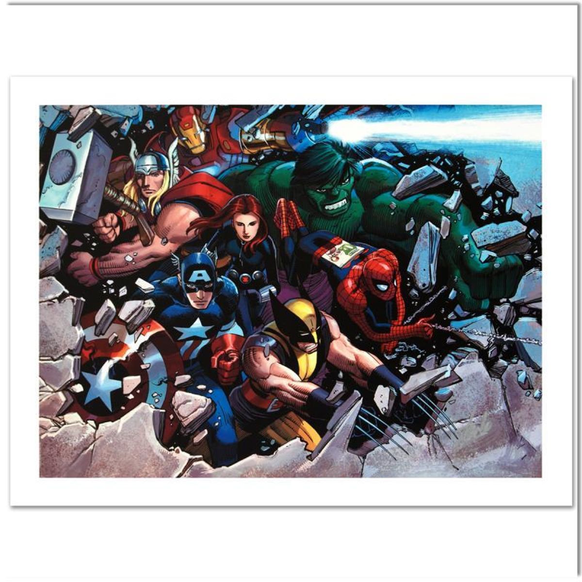 Stan Lee Signed, Marvel Comics "Son of Marvel: Reading Chronology" Limited Edition Canvas 2/99 with Certificate of Authenticity.