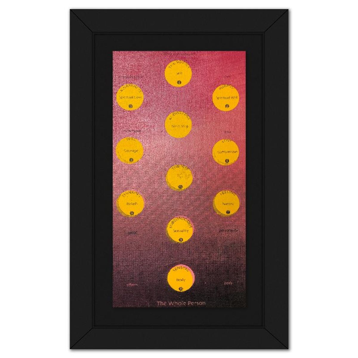 Steve Kaufman (1960-2010), "Kabbalah the Whole Person" Framed Hand Embellished Limited Edition Silscreen, Numbered 21/50 Inverso and Hand Signed with Letter of Authenticity