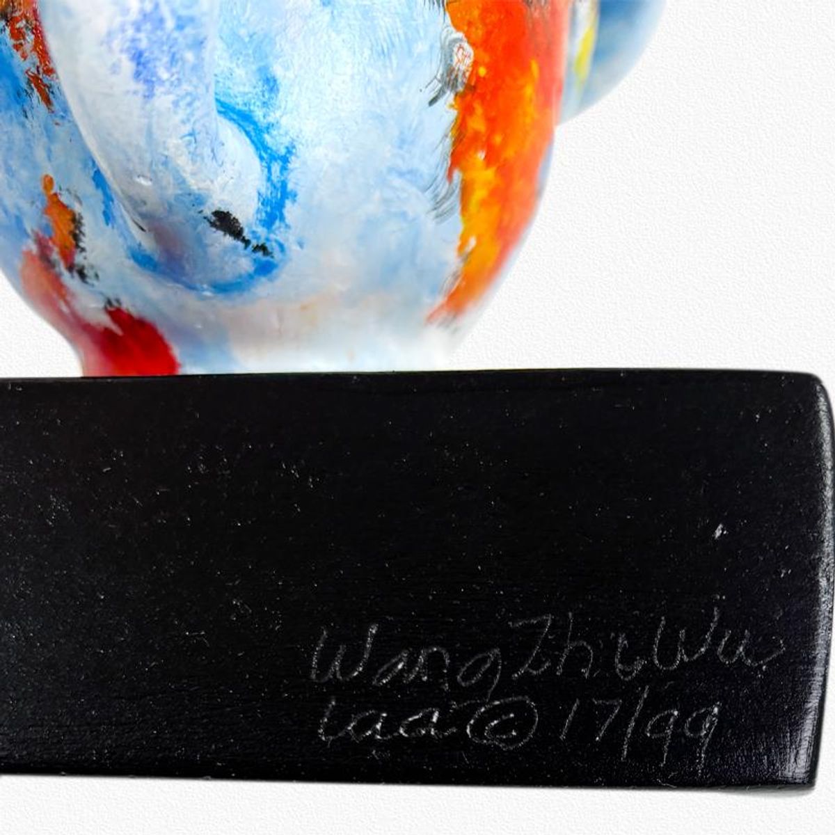Wang, "Long Ears" Limited Edition Resin Sculpture, Numbered 17/99 and Hand Signed with Letter of Authenticity.