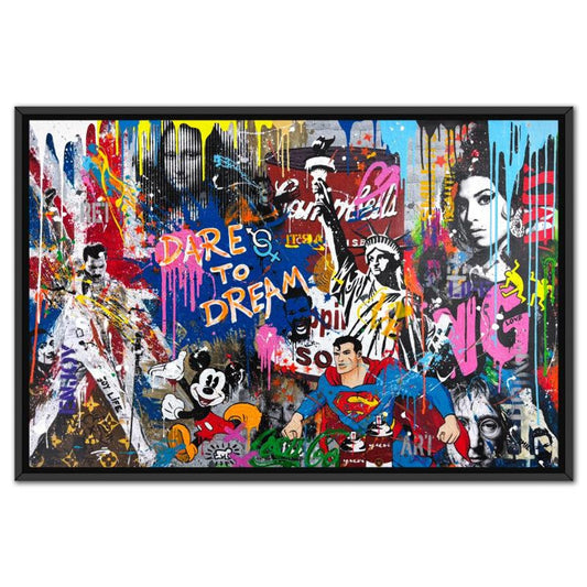 Yuvi, "Dare to Dream" Framed Hand Embellished Limited Edition on Canvas, Numbered 7/9 and Hand Signed with Letter of Authenticity.
