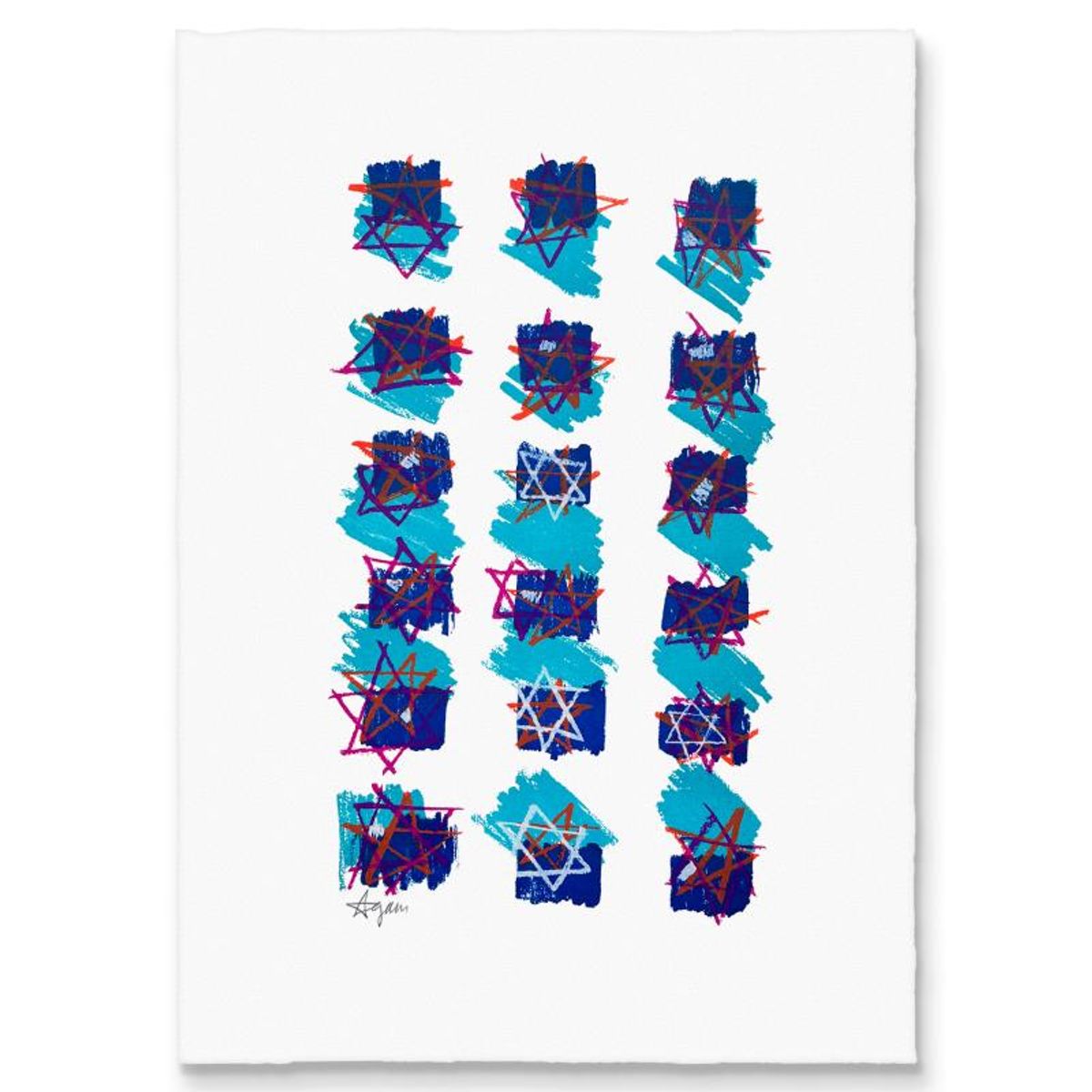 Yaacov Agam (1928-2026), "Peace Stars" Limited Edition Lithograph, Numbered and Hand Signed with Certificate of Authenticity.