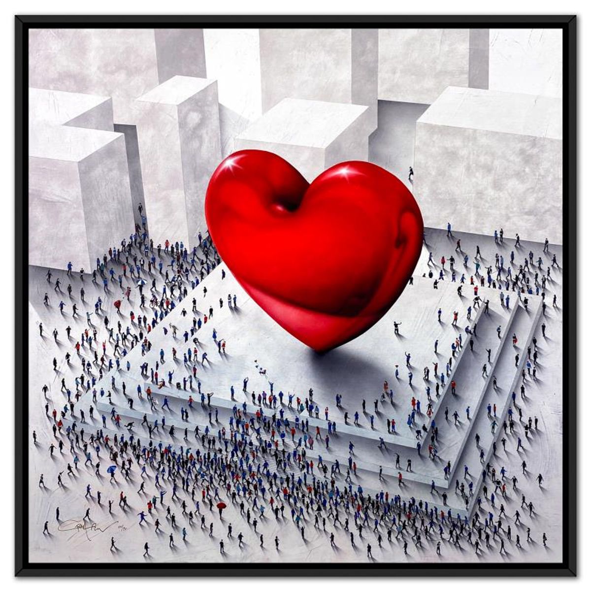 Craig Alan, "Populus: Loves Reach" Framed Limited Edition on Canvas, Numbered and Hand Signed with Letter of Authenticity.