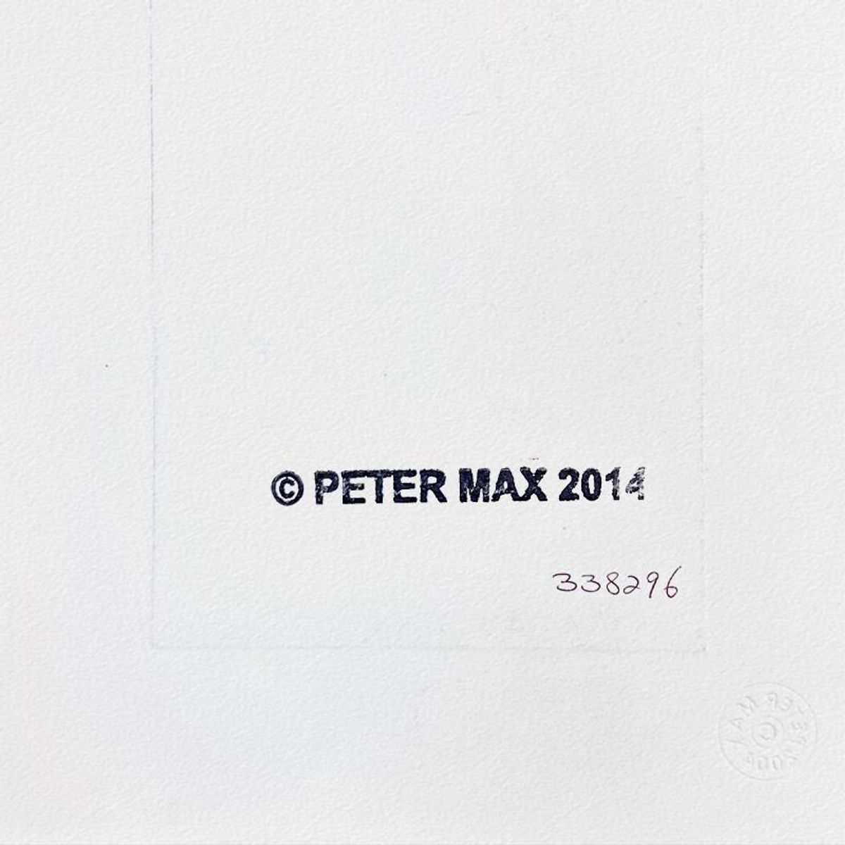 Peter Max (1937-2026), Framed One-of-a-Kind Mixed Media, Hand Signed with Registration Number Certifying Authenticity.
