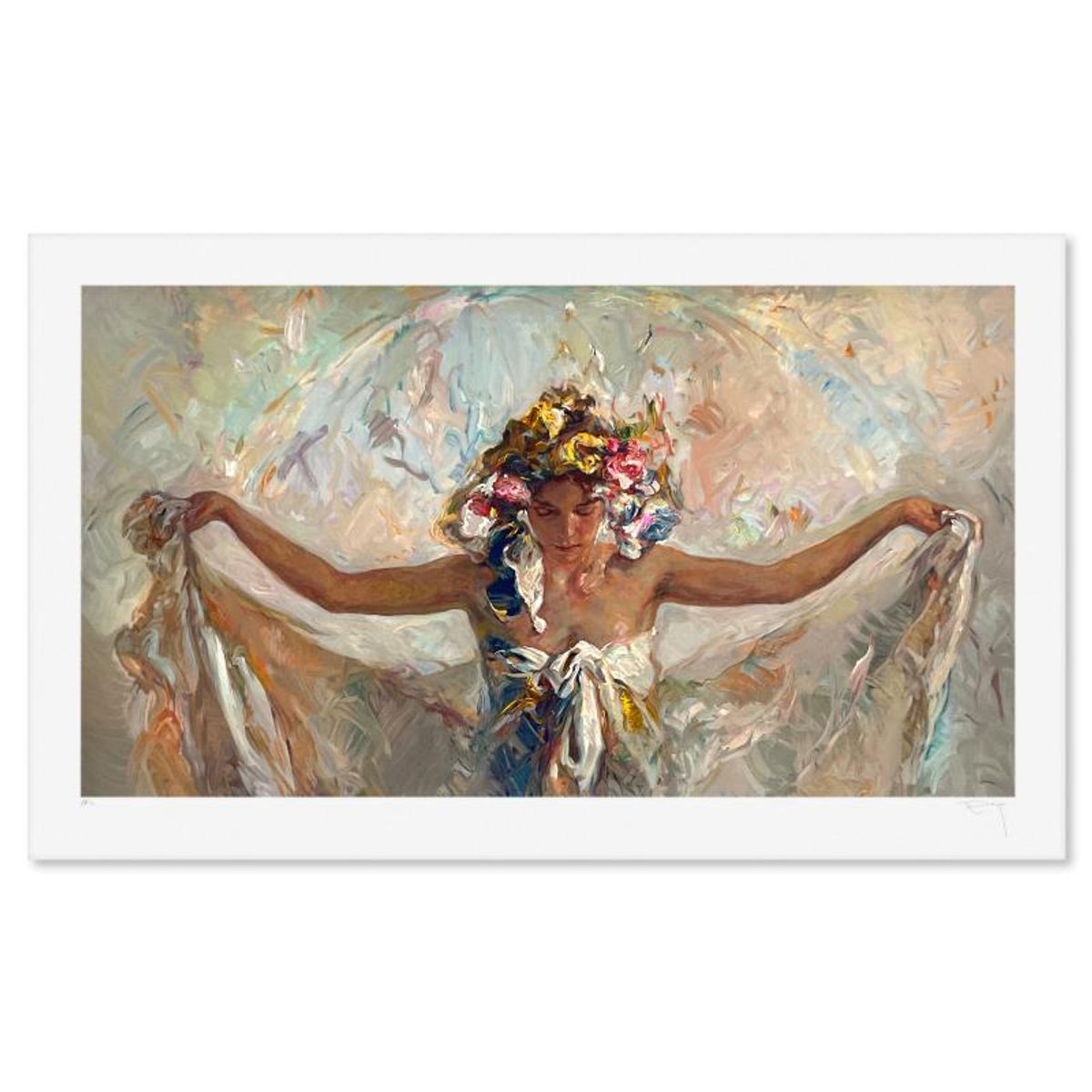 Royo, "Prima Luce" Limited Edition Printer's Proof Serigraph (25" x 45"), Numbered 1/10 and Hand Signed with Letter of Authenticity.