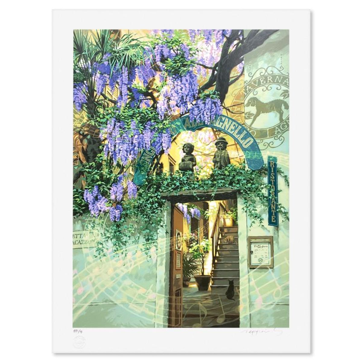 Teppei Sasakura, "Glicine" Limited Edition Printers Proof, Numbered 1/5 and Hand Signed with Letter of Authenticity