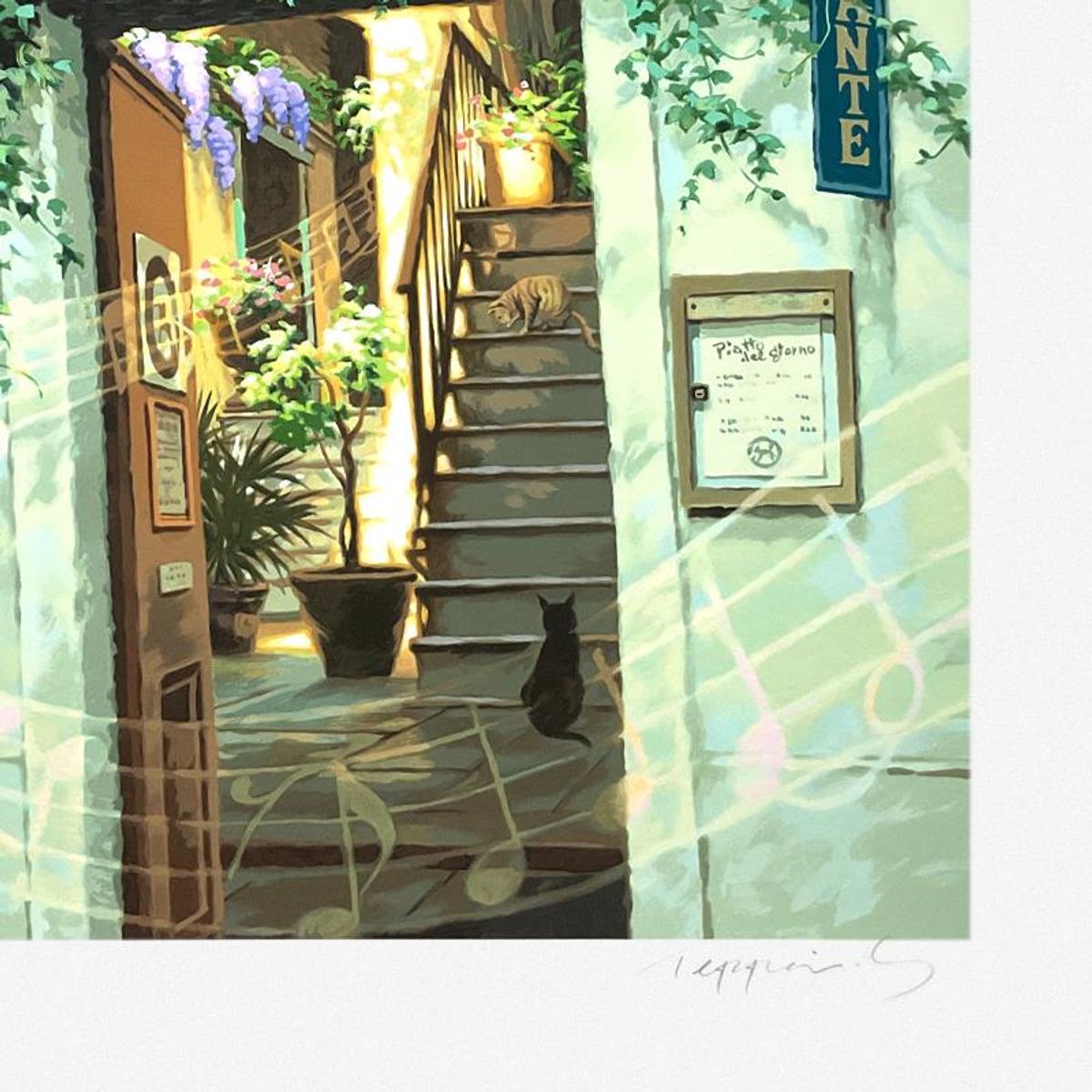 Teppei Sasakura, "Glicine" Limited Edition Printers Proof, Numbered 1/5 and Hand Signed with Letter of Authenticity