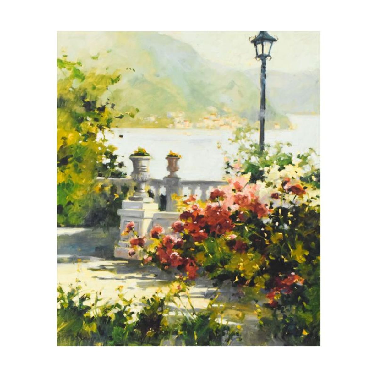 Marilyn Simandle, "Bella Terrazza" Limited Edition on Canvas, Numbered and Hand Signed with Letter of Authenticity.
