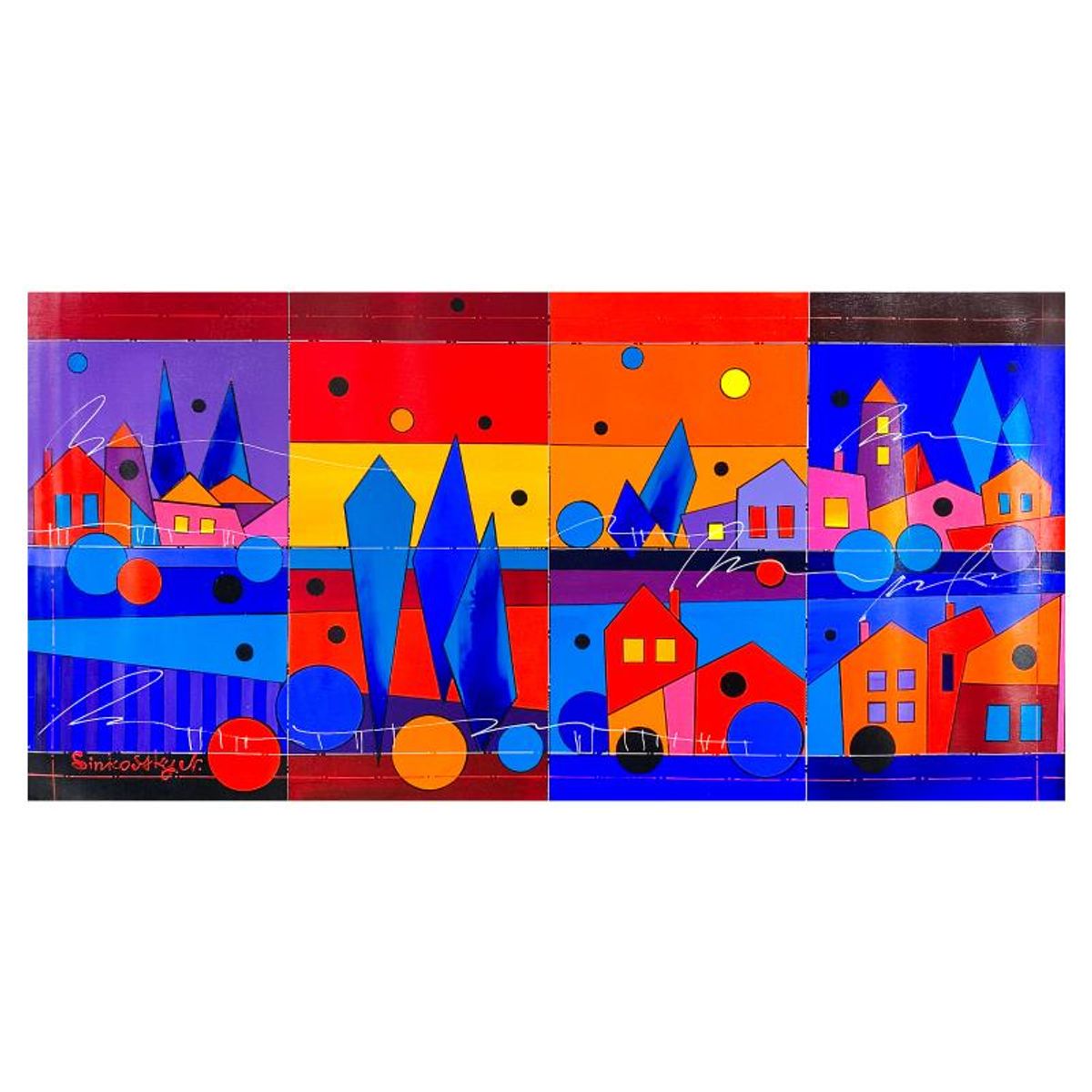 Natalia Sinkovsky, Original Acrylic Painting on Canvas, Hand Signed with Letter of Authenticity