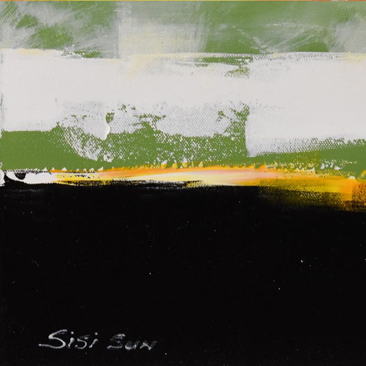 Sisi Sun, "Sun Other Side 2" Original Acrylic Painting on Canvas, Hand Signed with Letter of Authenticity.
