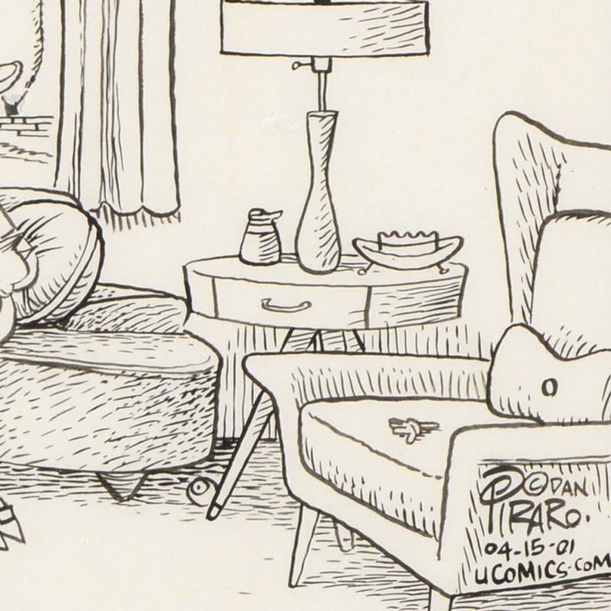 Bizarro, "Mrs Potato Head" is a Framed Original Pen & Ink Drawing by Dan Piraro, Hand Signed with Letter of Authenticity.