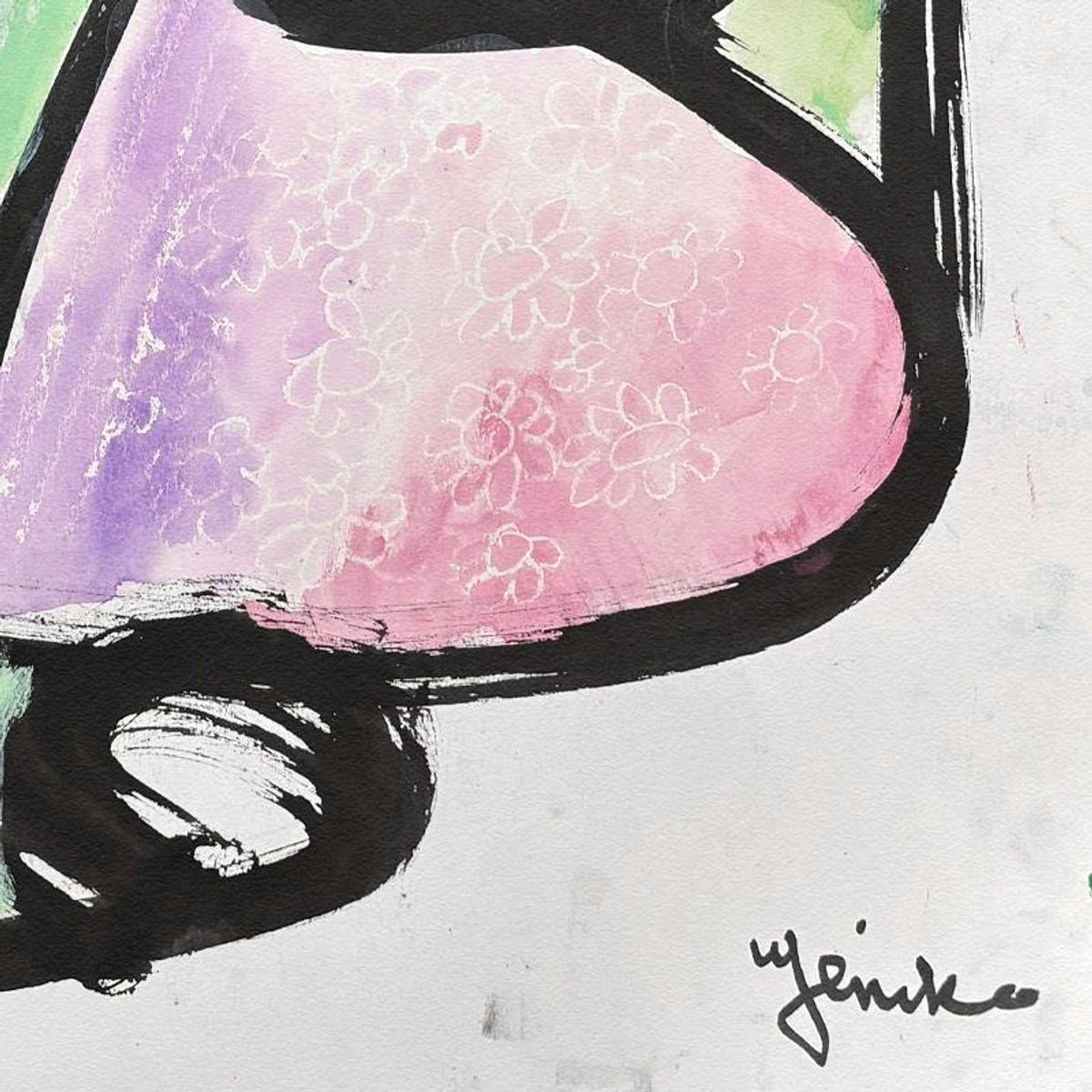Jenik Cook, Framed Hand Signed Original Painting with Letter of Authenticity.