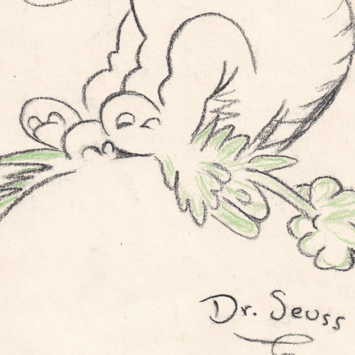 Dr. Seuss (1904-1991), "Horton" Hand Signed Original Art with Letter of Authenticity.