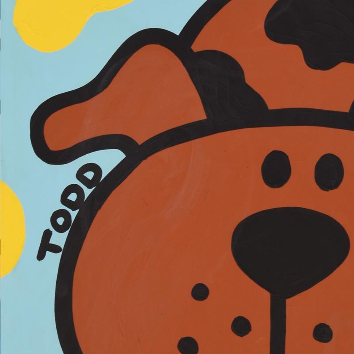 Todd Goldman, "Just Wanna Pee" Original Acrylic Painting on Gallery Wrapped Canvas (36" x 48"), Hand Signed with Letter of Authenticity.
