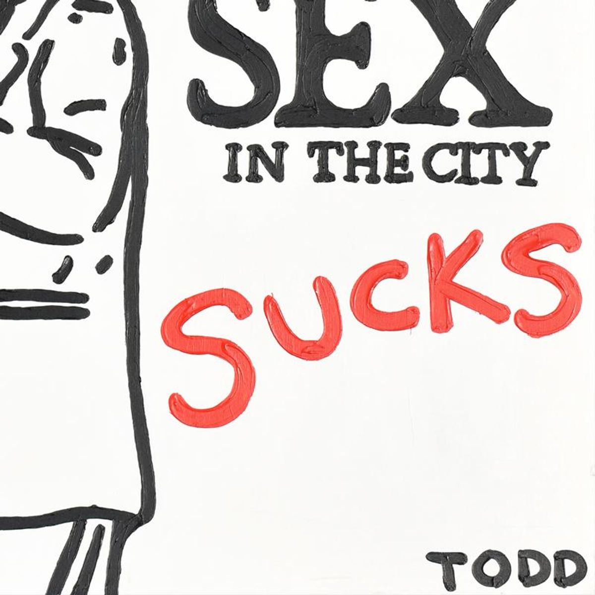 Todd Goldman, "Bad Sex In the City" Original Acrylic Painting on Gallery Wrapped Canvas (48" x 60"), Hand Signed with Letter of Authenticity.