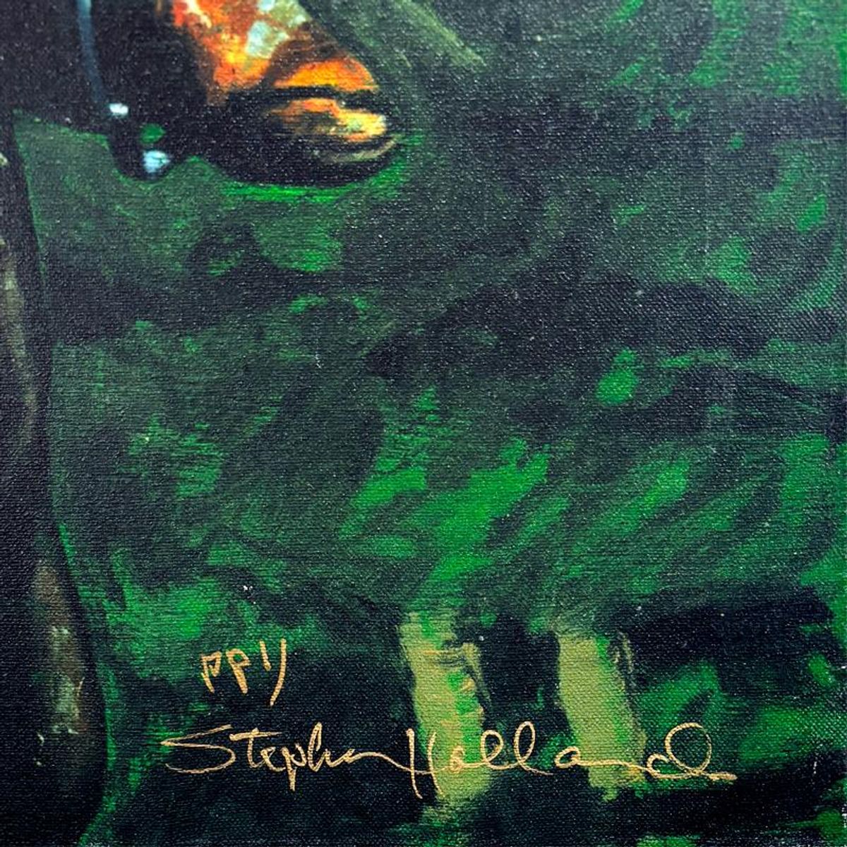 Stephen Holland, "Polo Players" Limited Edition on Canvas, AP Numbered 1/10 and Hand Signed by the Artist and Members of the Polo Team with Certificate of Authenticity.