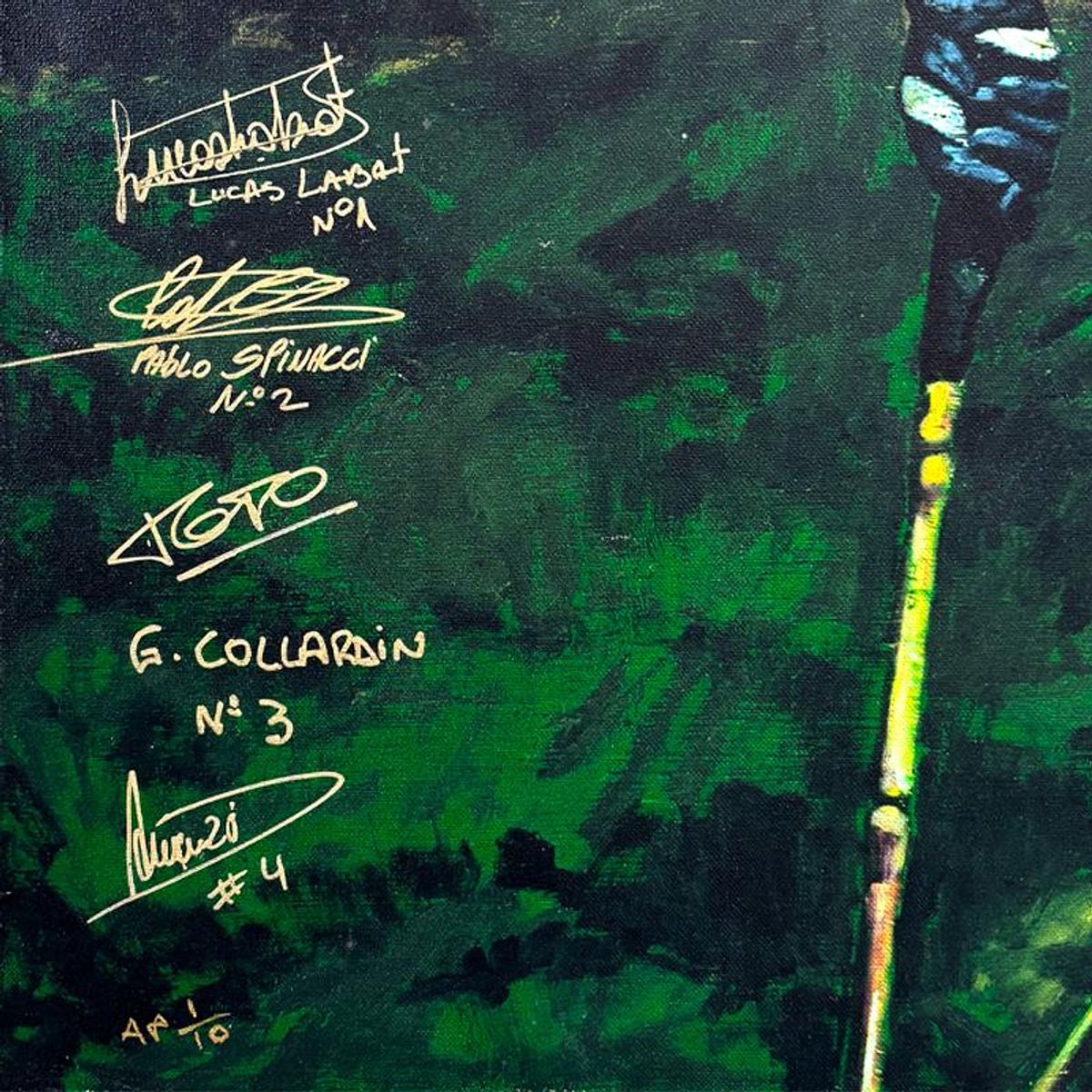 Stephen Holland, "Polo Players" Limited Edition on Canvas, AP Numbered 1/10 and Hand Signed by the Artist and Members of the Polo Team with Certificate of Authenticity.