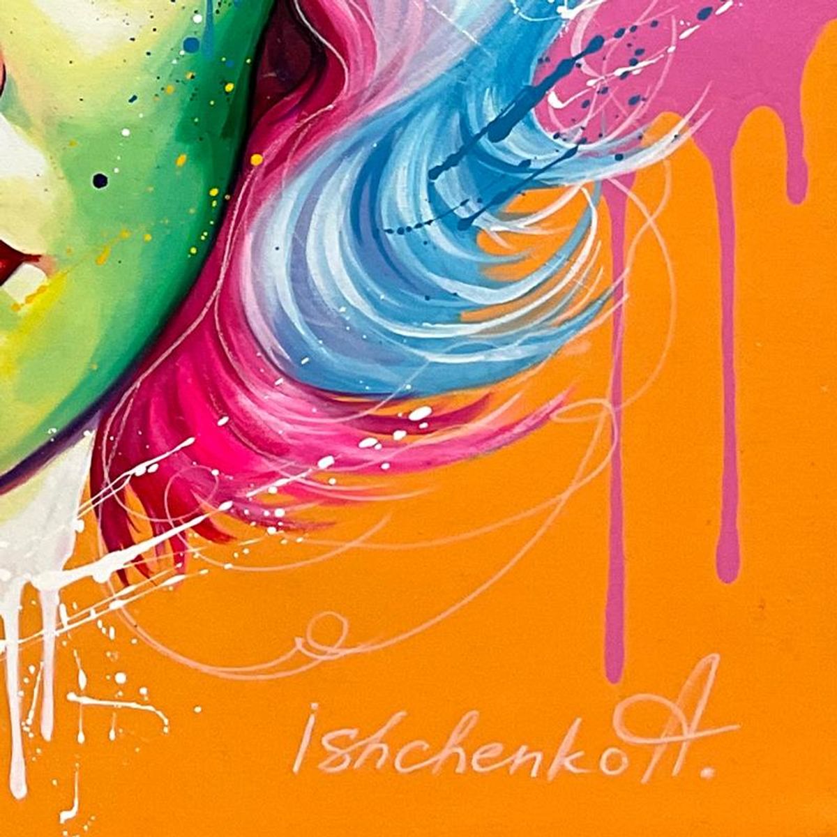Alexander Ishchenko, Original Acrylic Painting on Canvas, Hand Signed with Letter Authenticity.