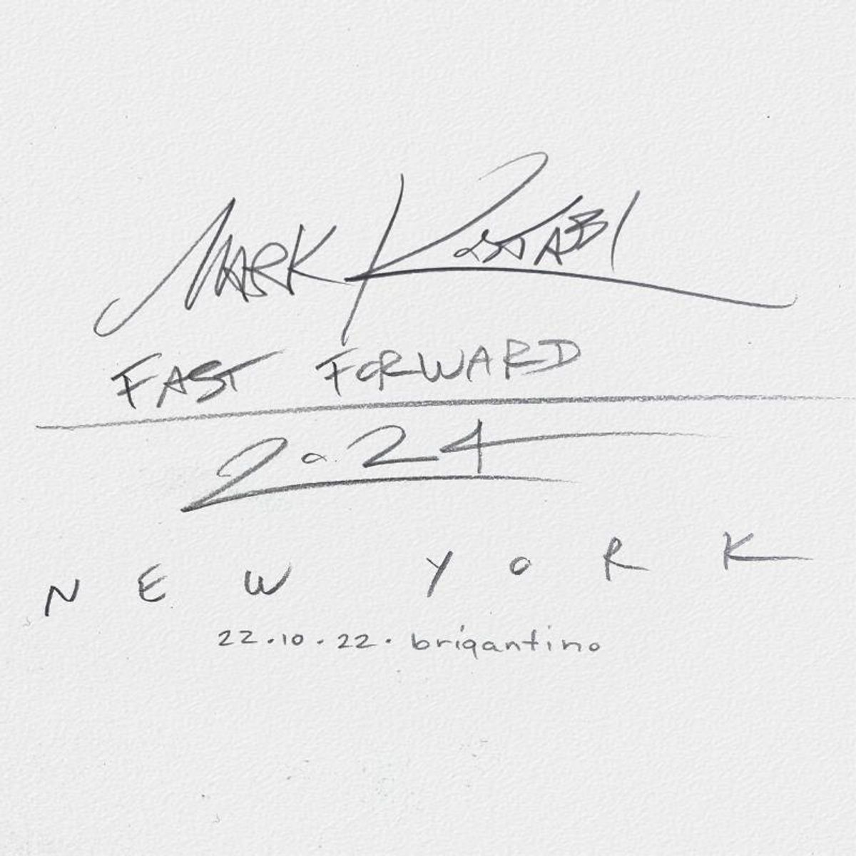 Mark Kostabi, "Fast Forward" Framed Original Drawing on Paper, Hand Signed with Certificate of Authenticity