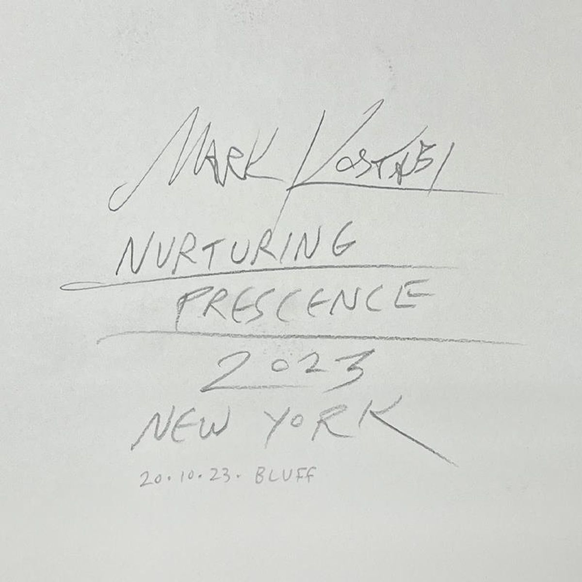Mark Kostabi, "Nurturing Presense" Framed Original Drawing on Paper, Hand Signed with Certificate of Authenticity.
