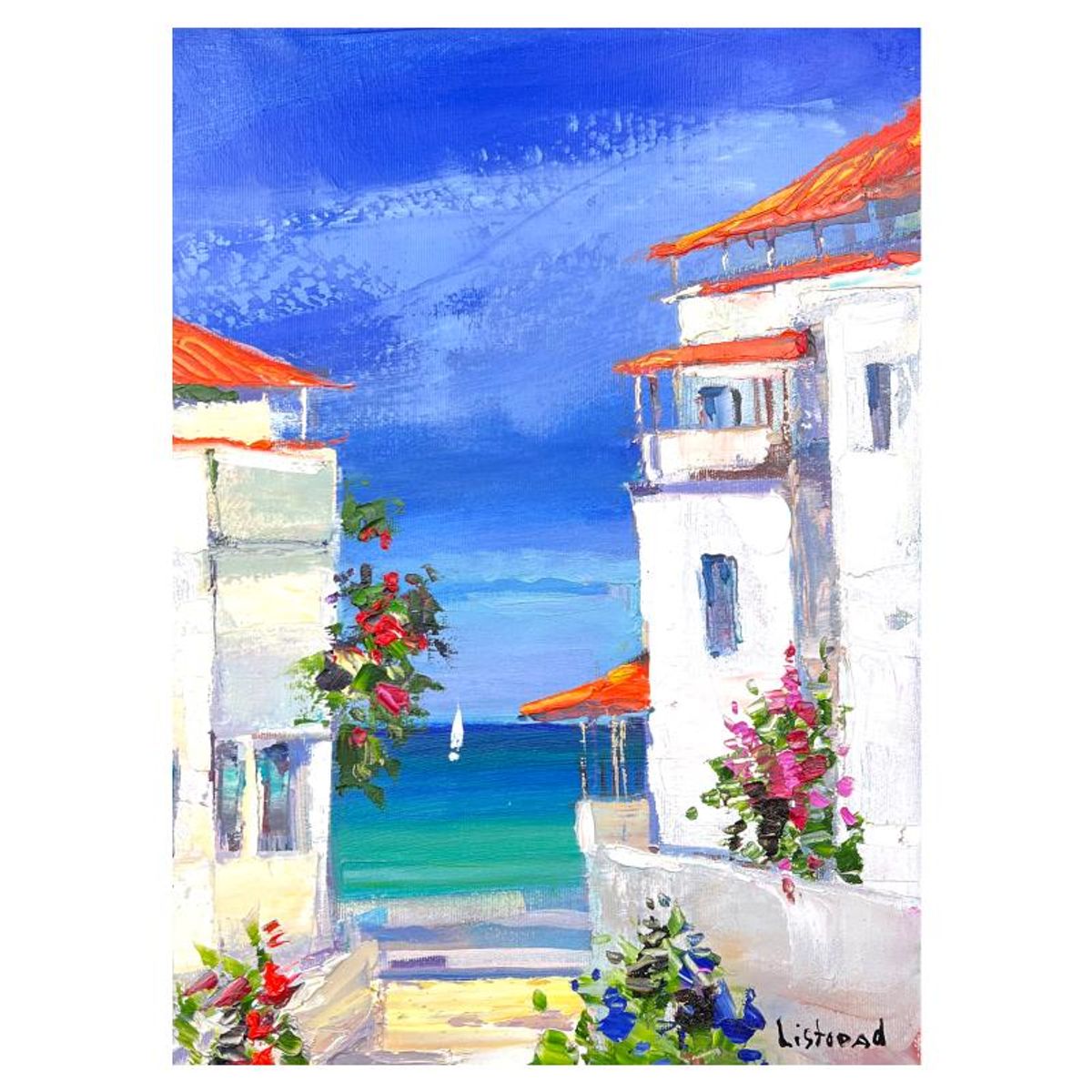 Natalya Listopad, Hand Signed Original Painting on Canvas with Letter of Authenticity.