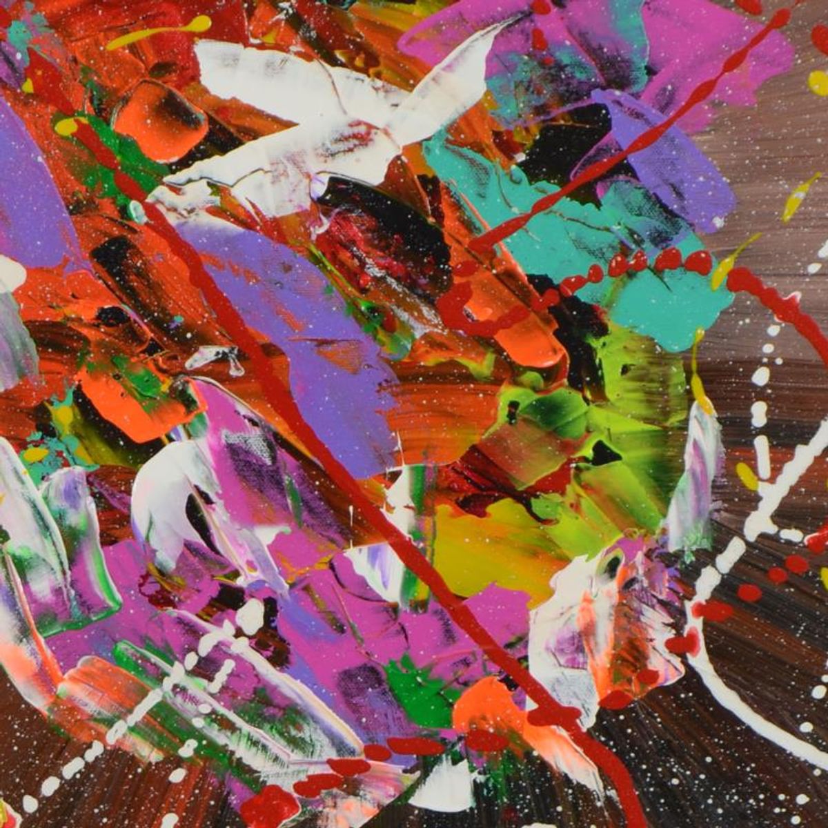 George Marlowe (d. 2026), "Fiesta" Hand Signed Original Acrylic Painting on Canvas with Certificate of Authenticity.