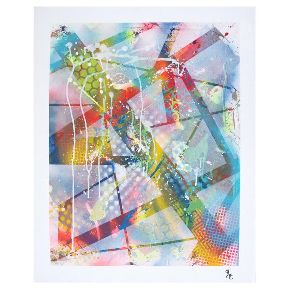 George Marlowe (d. 2026), "Graffiti II" Original Acrylic Painting on Gallery Wrapped Canvas, Hand Signed with Letter of Authenticity