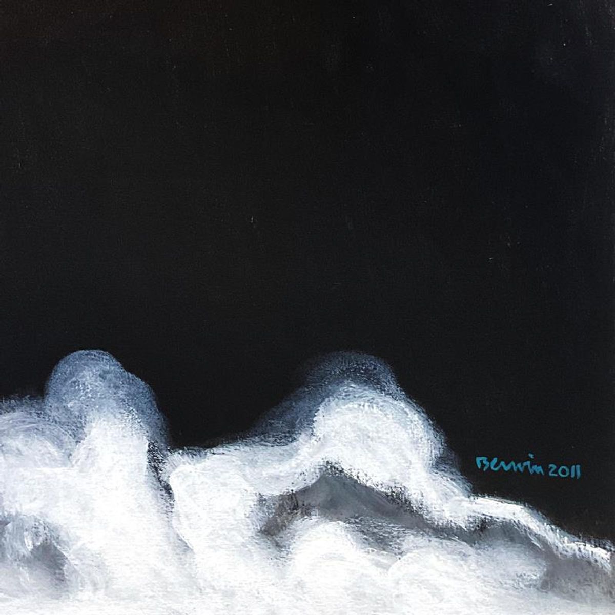 Milton Berwin (1925-2023), Original Painting on Canvas (62" x 48"), Hand Signed with Letter of Authenticity.