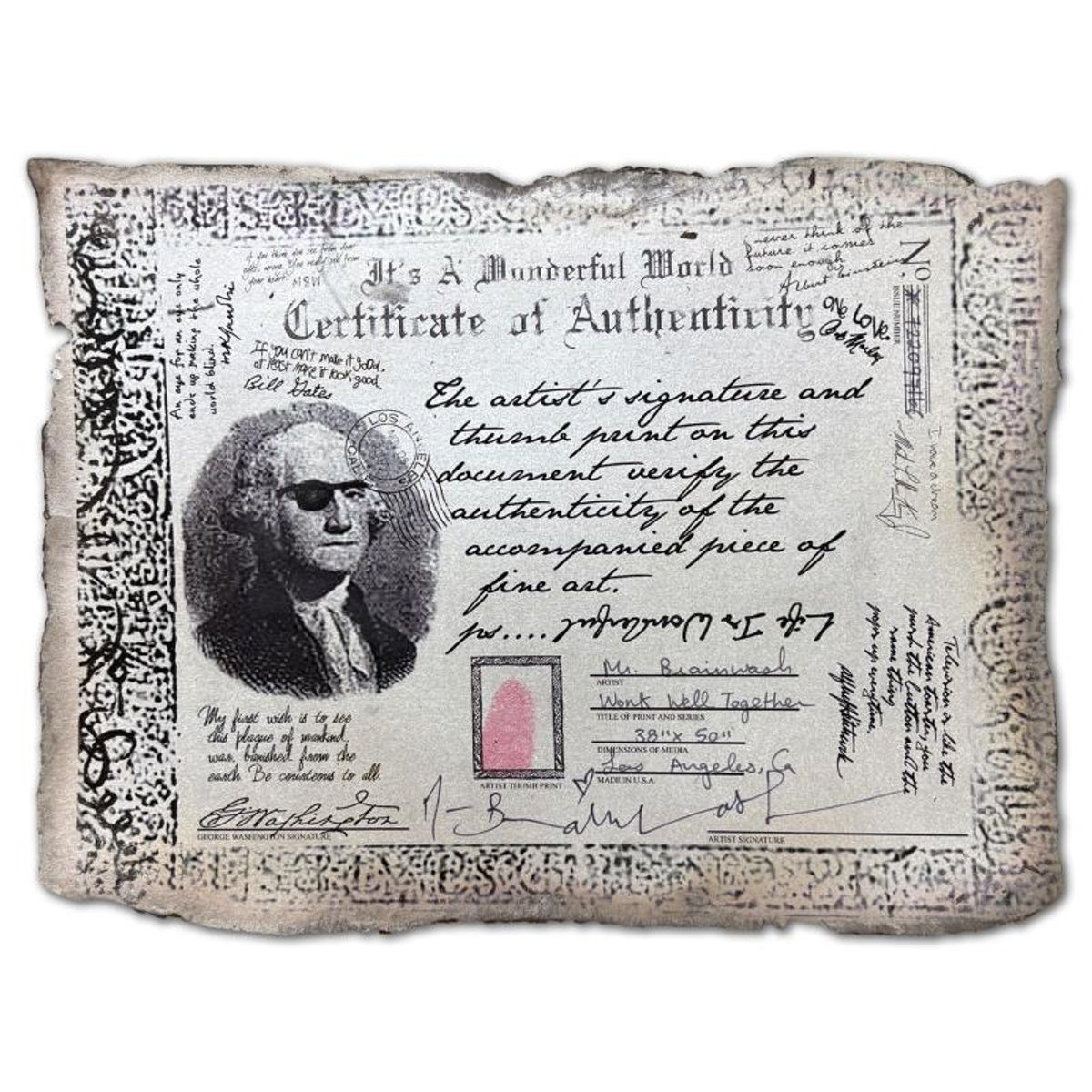 Mr Brainwash, '"Work Well Together" Framed Mixed Media Original, Hand Signed with Certificate of Authenticity.