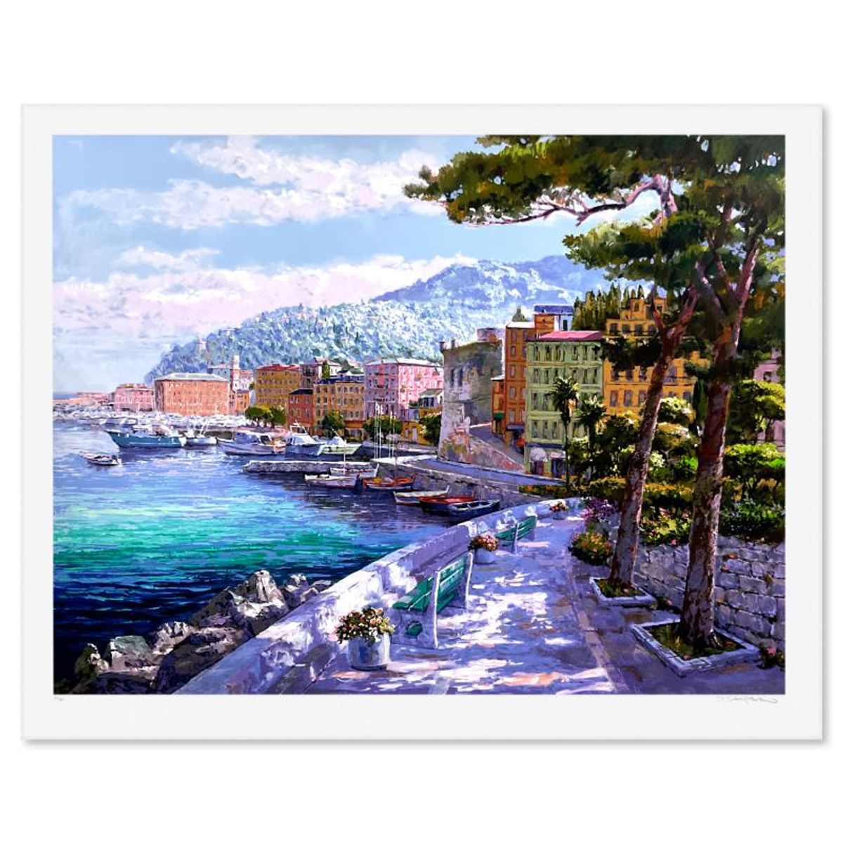 Sam Park, "Santa Margarita" Limited Edition Serigraph, Numbered 21/80 and Hand Signed with Letter of Authenticity.