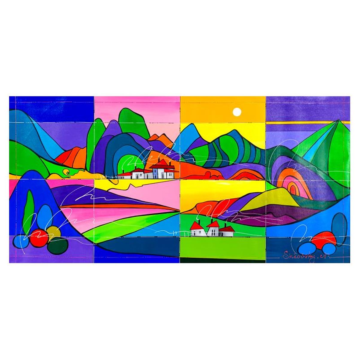 Natalia Sinkovsky, Original Acrylic Painting on Canvas, Hand Signed with Letter of Authenticity