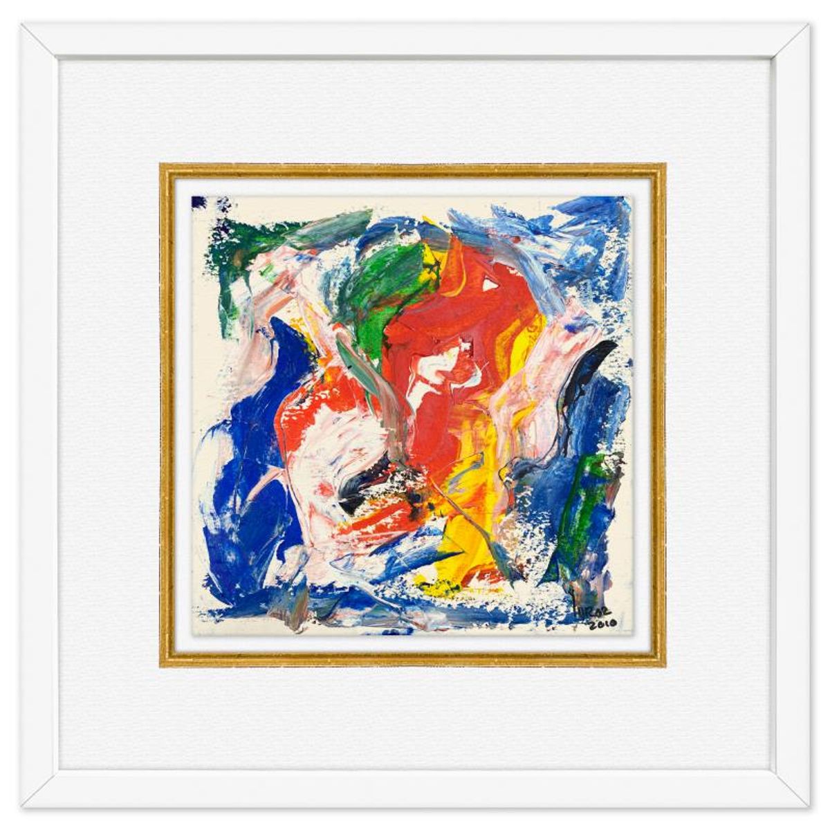Yuroz, Framed Original Painting, Hand Signed with Letter of Authenticity.