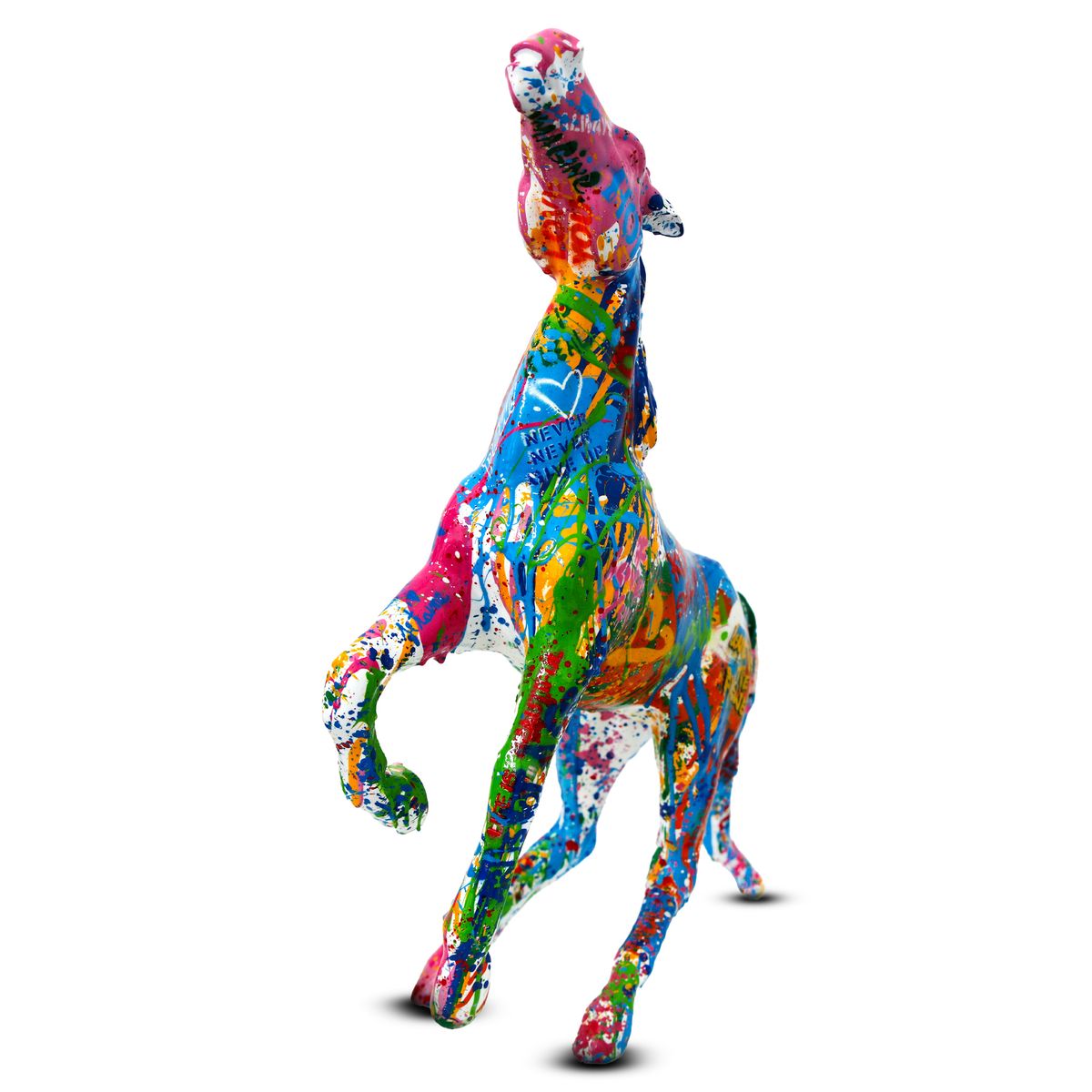 Mr. Brainwash- Stencil and Mixed Media on Fiberglass Sculpture "Horse, 2026"