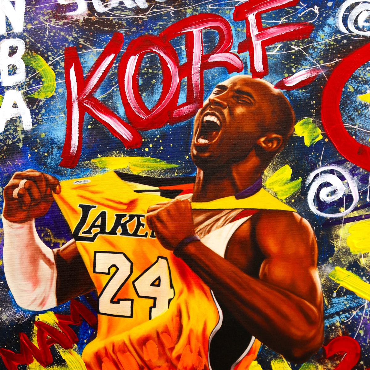 Nastya Rovenskaya- Mixed Media on Canvas "Kobe"
