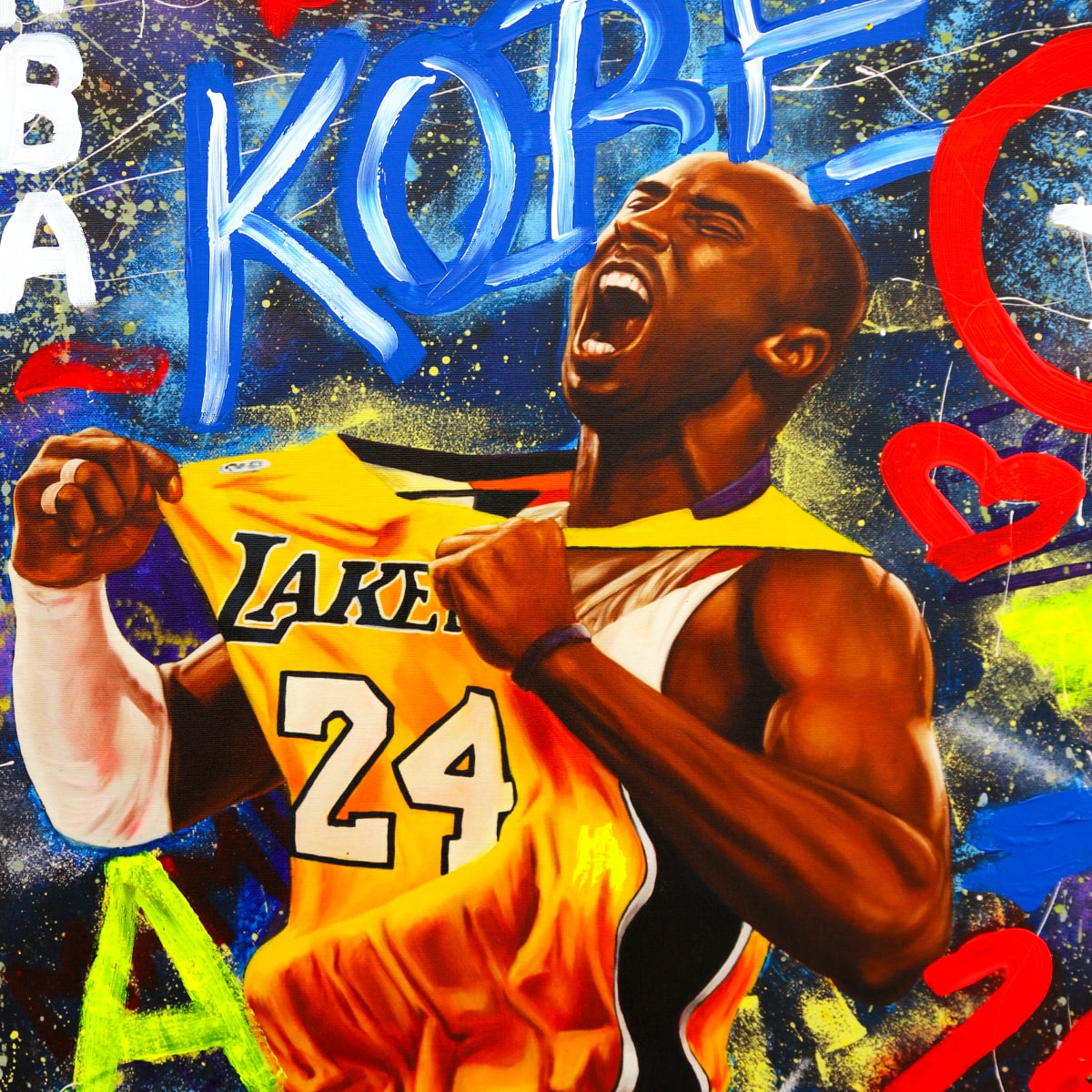 Nastya Rovenskaya- Mixed Media on Canvas "Kobe"