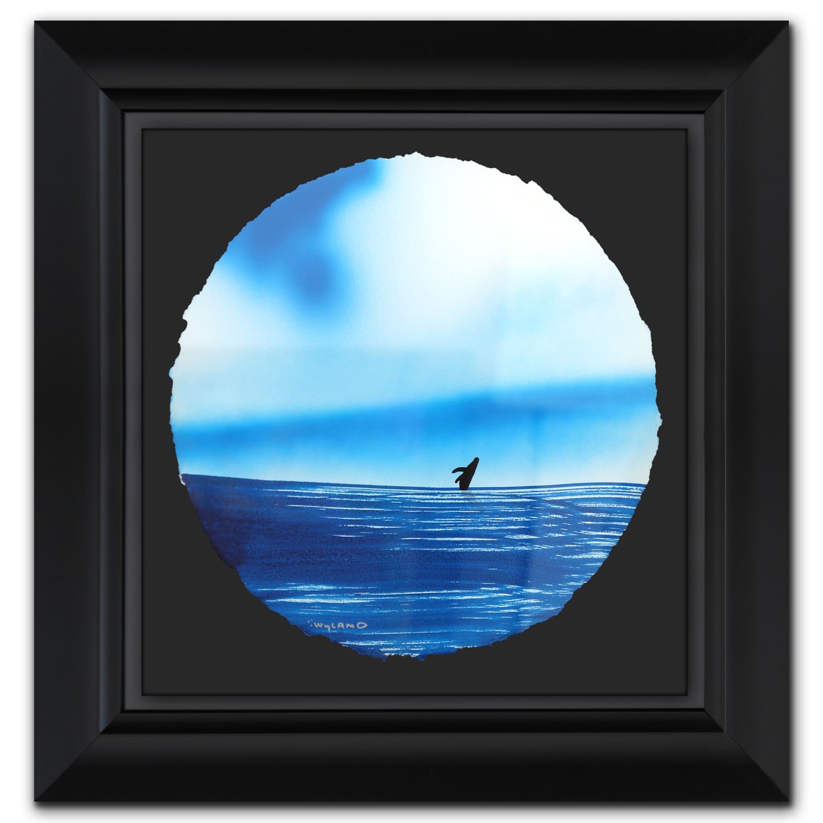 Wyland- Original Watercolor Painting on Deckle Edge Paper