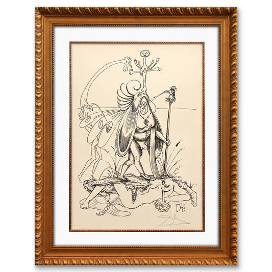 Salvador Dali- Original Lithograph from Gouache and Collage "Les Songes Drolatiques de Pantagruel"