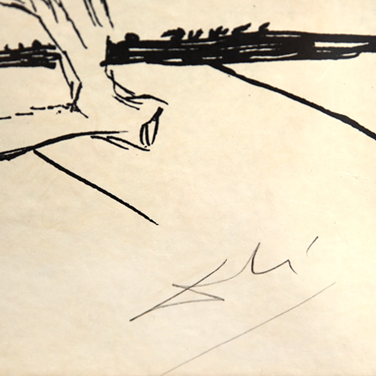 Salvador Dali- Original Lithograph from Gouache and Collage "Les Songes Drolatiques de Pantagruel"