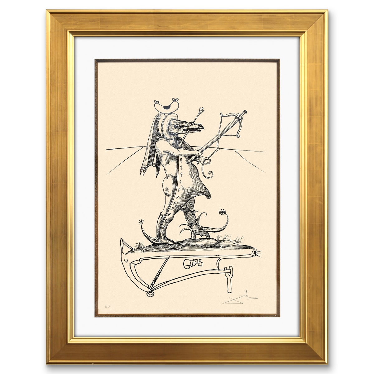 Salvador Dali- Original Lithograph from Gouache and Collage "Les Songes Drolatiques de Pantagruel"