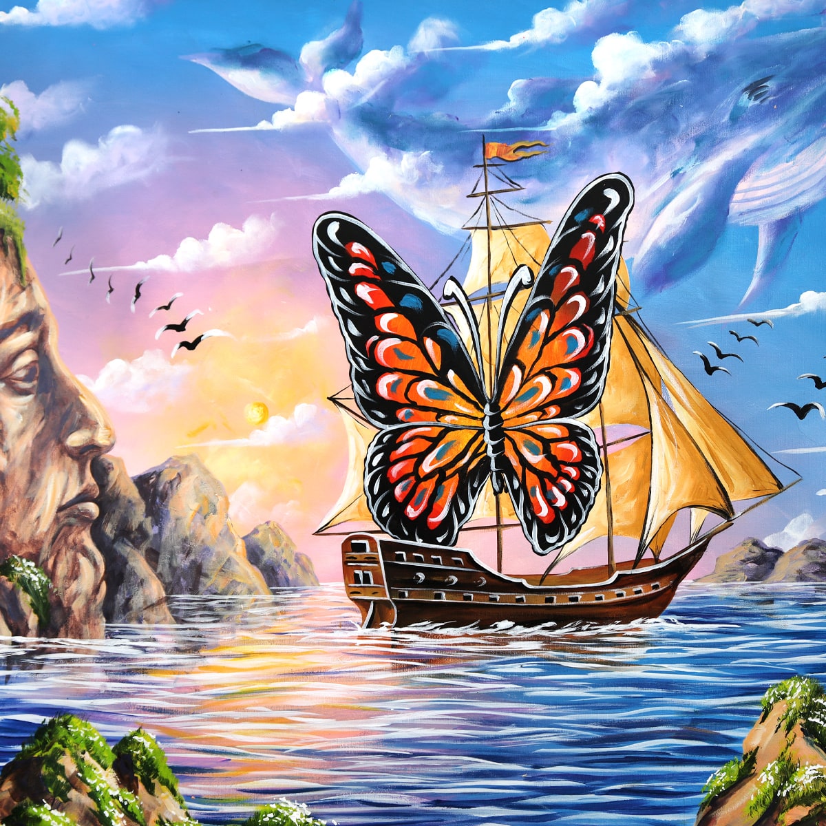 Eugene Poliarush- Original Oil on Canvas "Coastal Serenity"