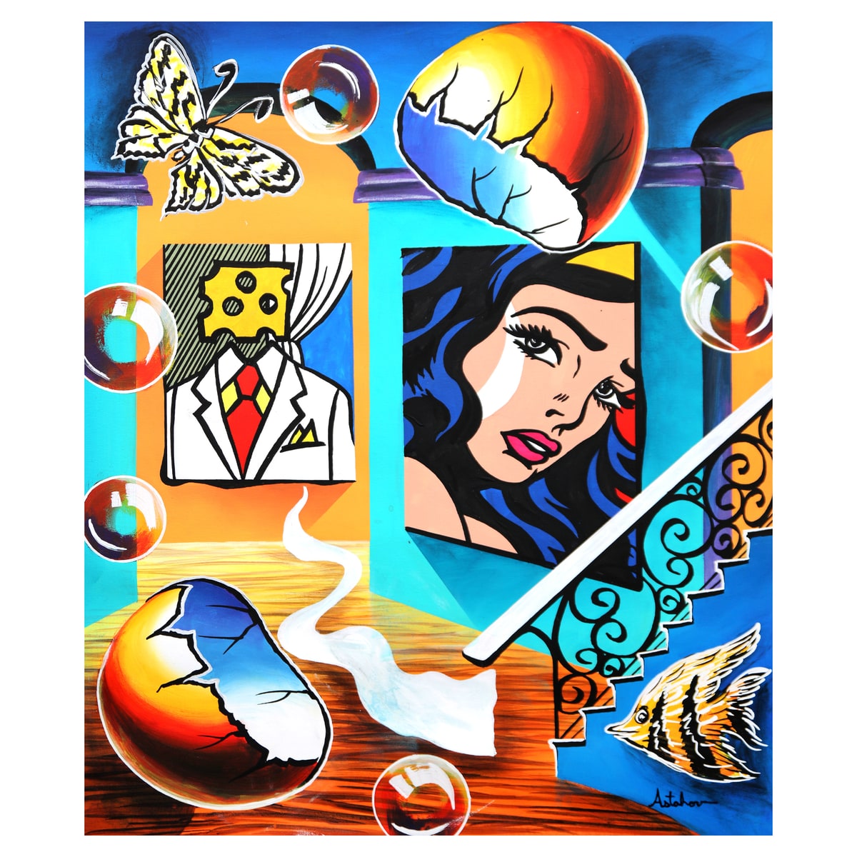 Alexander Astahov- Original Oil on Canvas "A World of Imagination"