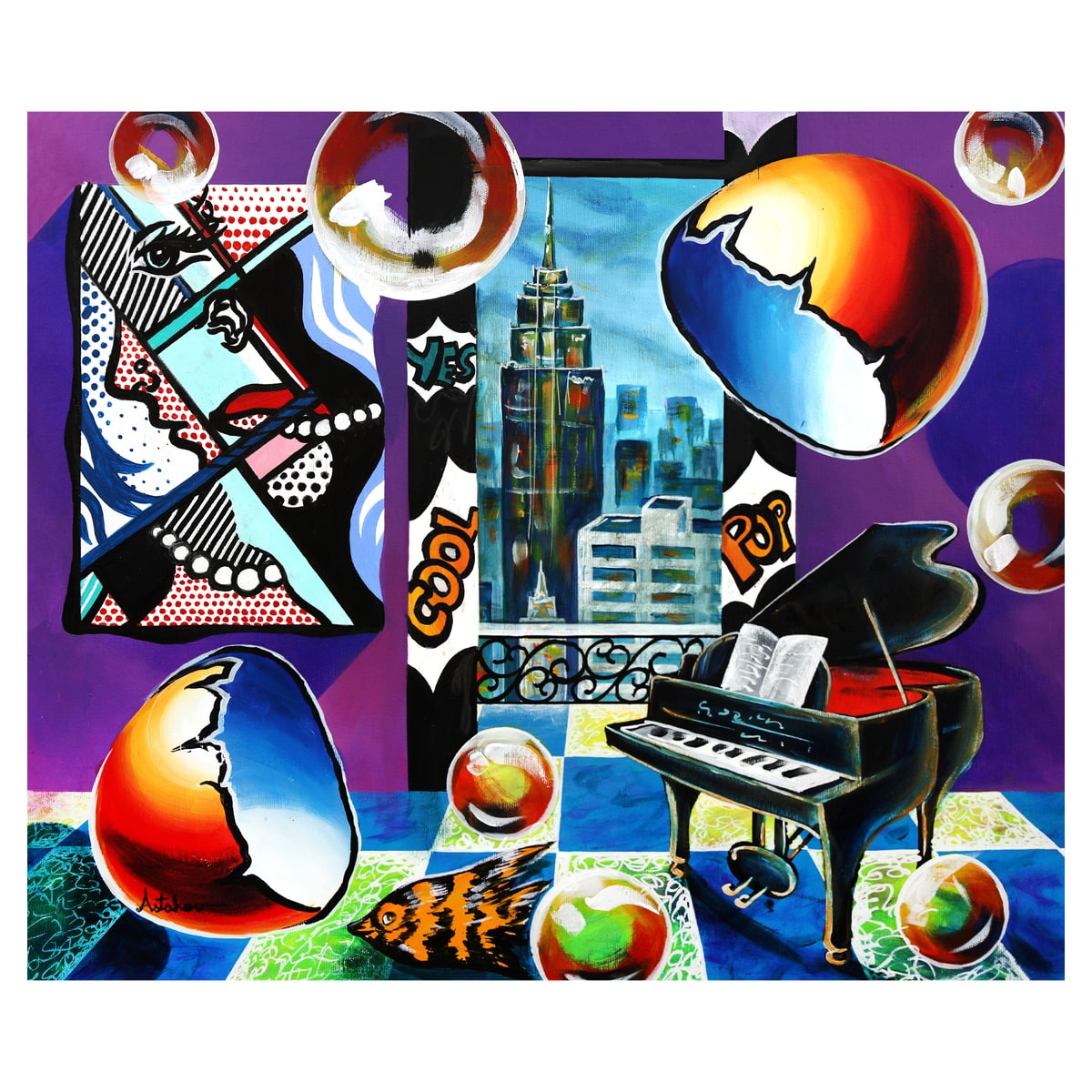 Alexander Astahov- Original Oil on Canvas "Midnight Fantasies"