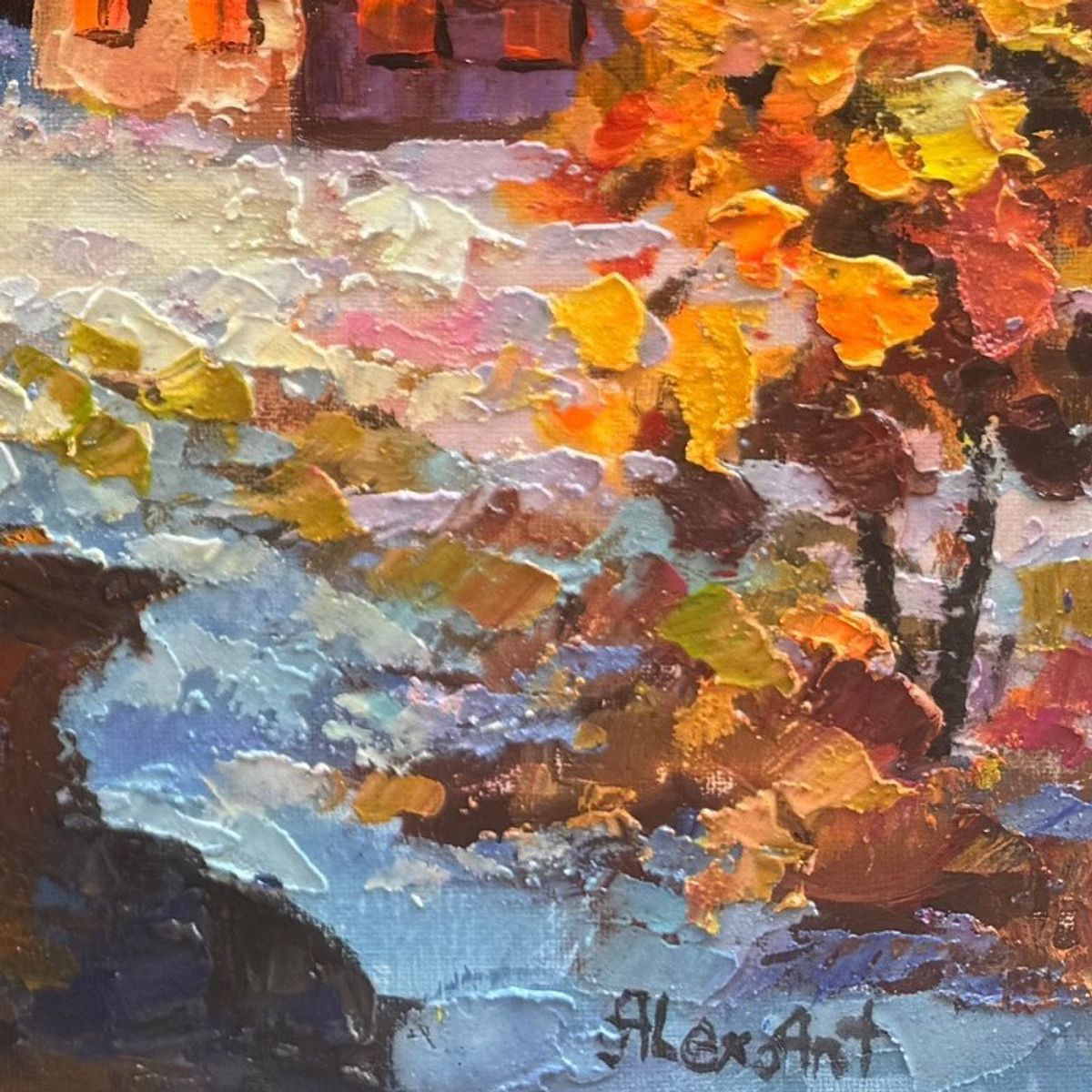 Alexander Antanenka, "Midnight Song" Hand Signed Original Painting on Canvas with Letter of Authenticity.