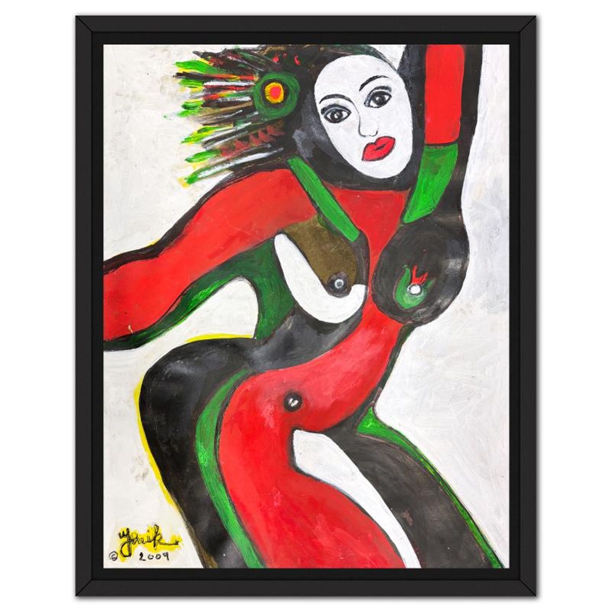 Jenik Cook, Framed Hand Signed Original Painting with Letter of Authenticity.